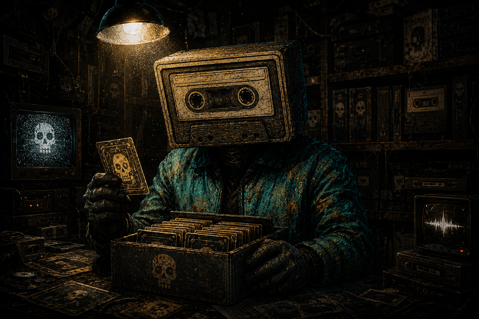 BRKRs Archivist holding recovered relic cards